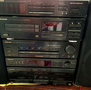 pioneer στερεοφωνικό πλήρες ράδιο ενισχυτής διπλό cd εκουαλαιζερ ηχεία τρίδρομα.