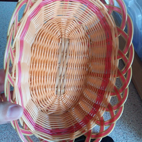 Plastic bread basket yellow and red