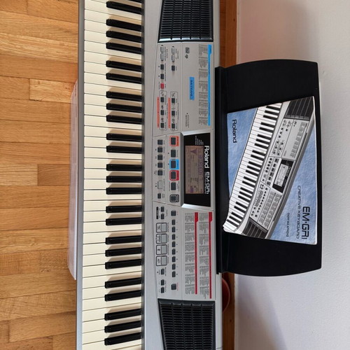 Roland EM-GR1 keyboard used with stand and manual