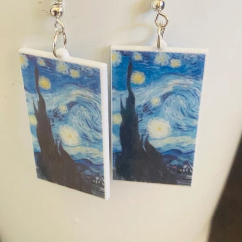 Starry Night earrings set by Vincent Van Gogh new, lightweight