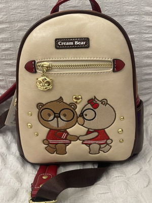 Cream Bear backpack, brown