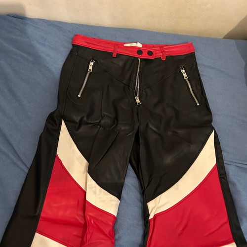 Motorcycle leather jeans Bershka like new, size M 38 10, black and white
