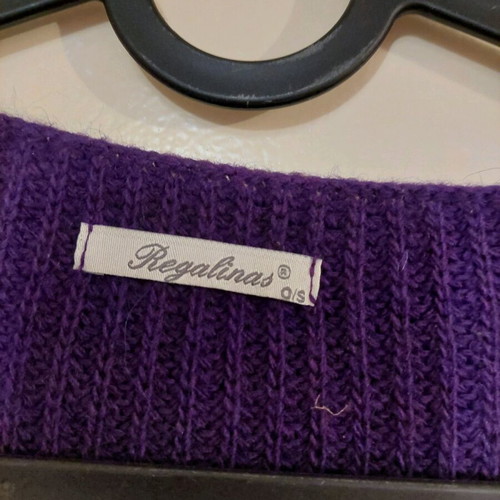 Knitted purple sweater like new, suitable for S/M