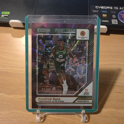 Kendrick Nunn Panathinaikos numbered purple Prizm card 82/99