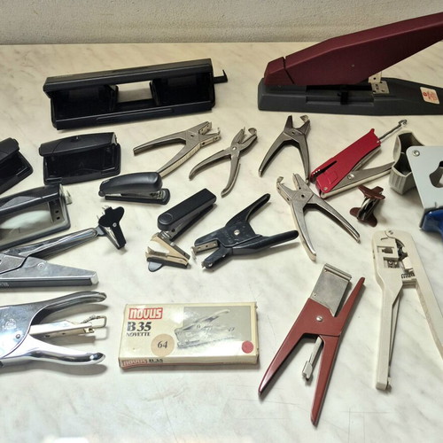 Vintage stapler collection used, pack of 21 pieces