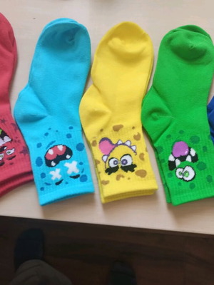 Children's socks with happy monsters pack of 5 pairs new