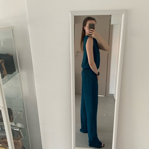 Zara jumpsuit size XS, petrol color, like new