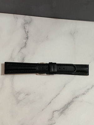 Leather watch strap black like new