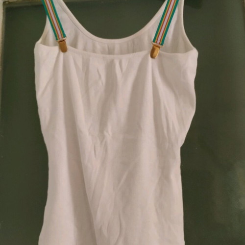 Fornarina tank top with straps, white, size S