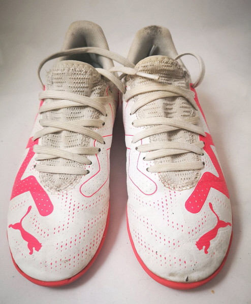Puma Παιδικά Ποδοσφαιρικά Παπούτσια Με Σχάρα White-Fire Orchid N33