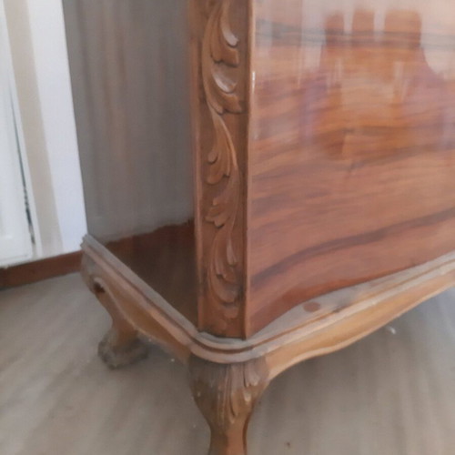 Antique crystal cabinet used, 1920-1930 period, dimensions 110x44x157 cm