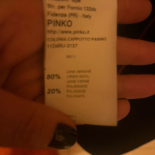 Pinko coat blue like new, slim fit size S