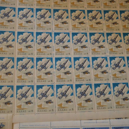 Greek Royal Air Force Stamp Sheets 1968 like new