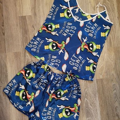 Satin pajama set size S like new, colorful