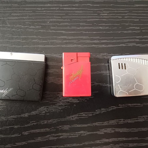 Davidoff Cigarettes vintage lighters set of 3