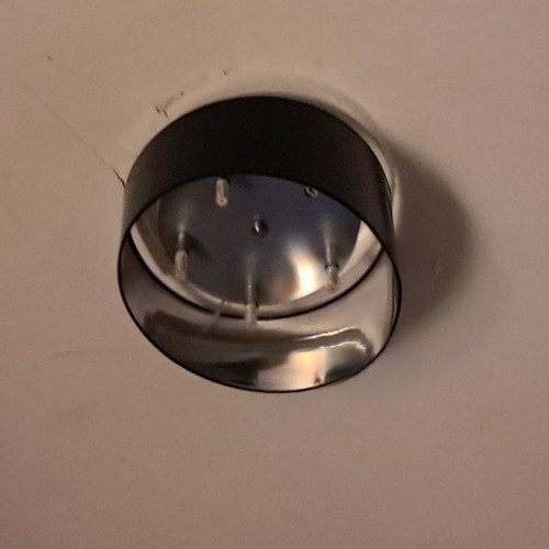 Ceiling light used, modern asymmetrical with 5 LED lamps