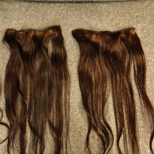 Hair Wefts 100% Natural Medium Dark Brown 18 Inches 10 Pieces 100 Grams New