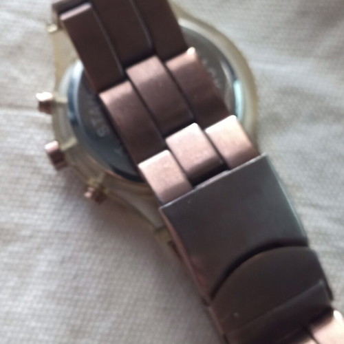 Lofty's Unisex Watch with Day Indicator and Metal Bracelet like new, brown