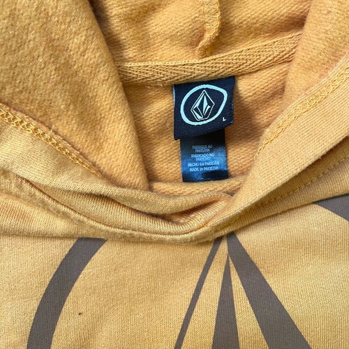 Volcom kids hoodie size L like new, yellow