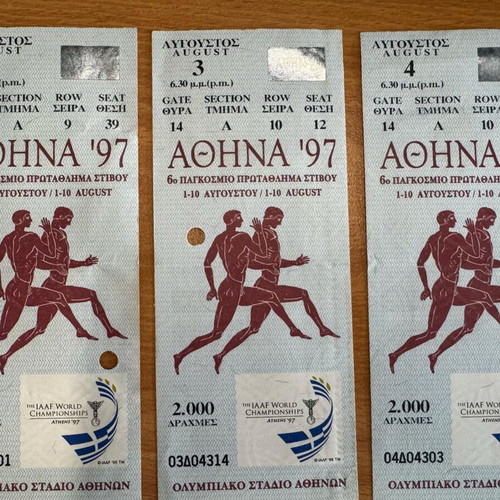 Ticket pack from 1997 World Athletics Championships like new