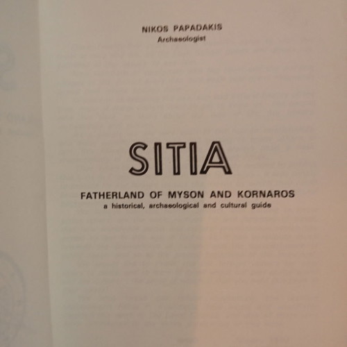 SITIA book used, historical and archaeological guide