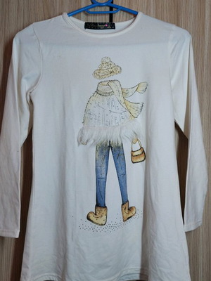 Miss Image girls' dress 12 years like new, white