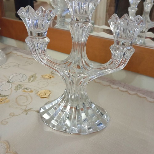 Crystal three-branch candlestick like new