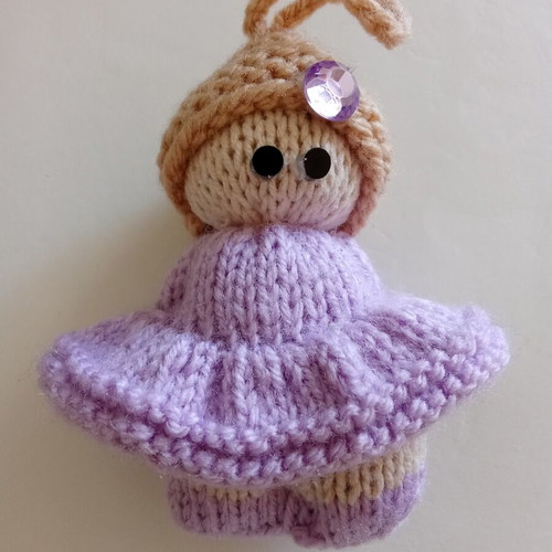Knitted doll handmade, unique, new
