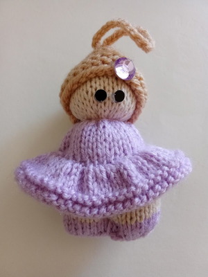 Knitted doll handmade, unique, new