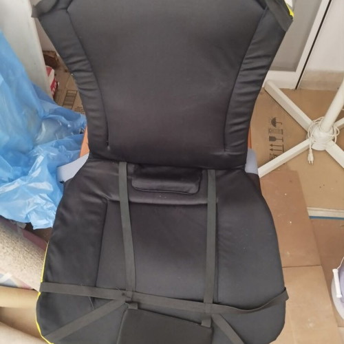 Type-R Car Seat Cushion used, yellow and black polyester