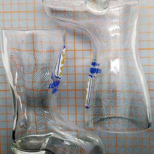 Löwenbräu boot-shaped collectible beer glasses like new
