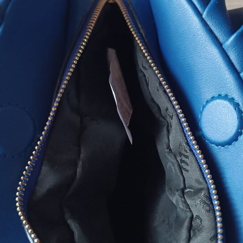 Marie Claire bag blue new with leather strap and gold detail