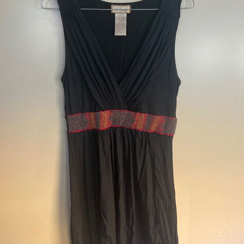Baby Phat black dress with multicolored beaded belt