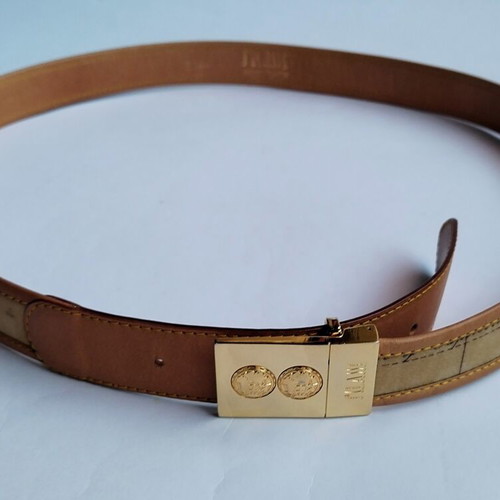 1st Classe Alviero Martini Geo Printed Leather Belt New, Size 100 cm