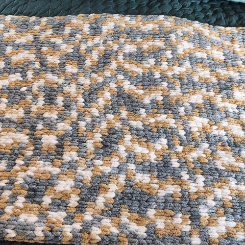 Chunky wool colorful handmade blanket new