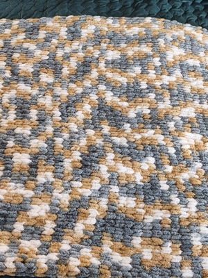 Chunky wool colorful handmade blanket new