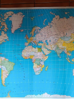 World map 1990 used
