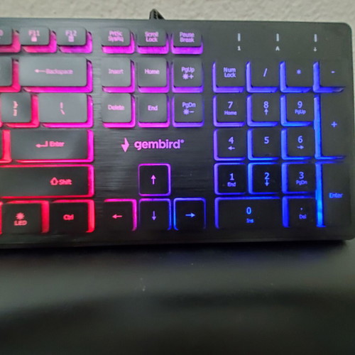 Gembird KB-UML-01 gaming keyboard with RGB lighting, US English