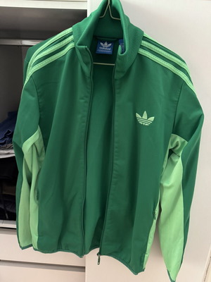 Adidas jacket used, size medium, slim fit, green
