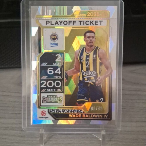 Contenders Euroleague 2025-26 Wade Baldwin IV card numbered 06/99