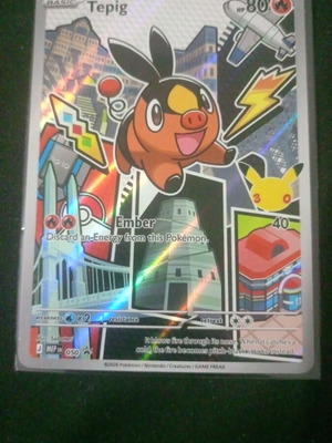 Tepig Pokemon κάρτα καινούργια, πρώτη εικονογράφηση συνεργάτη σπάνια σειρά 2 προωθητική