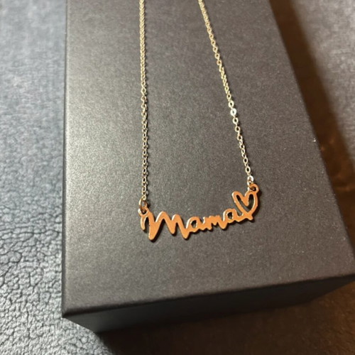 Mama pendant new, gold color, stainless steel