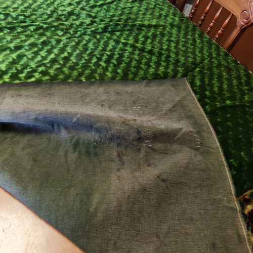 Velvet vintage tablecloth like new 150x205