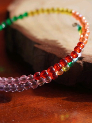 Handmade spring bracelet new with multicolored beads