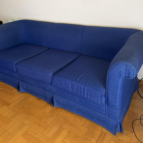 Sofa set used, blue, two-seater and three-seater