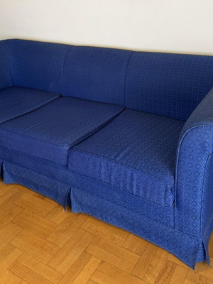 Sofa set used, blue, two-seater and three-seater