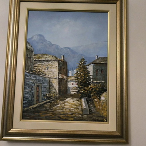 Oil painting signed, like new, framed