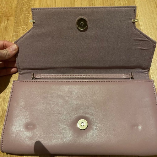 Aldo clutch like new with gold chain and suede