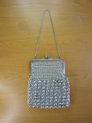 Women's vintage silver wallet bag used