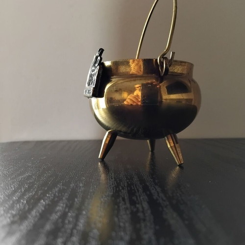 York Minster Decorative Metal Cauldron used, vintage souvenir